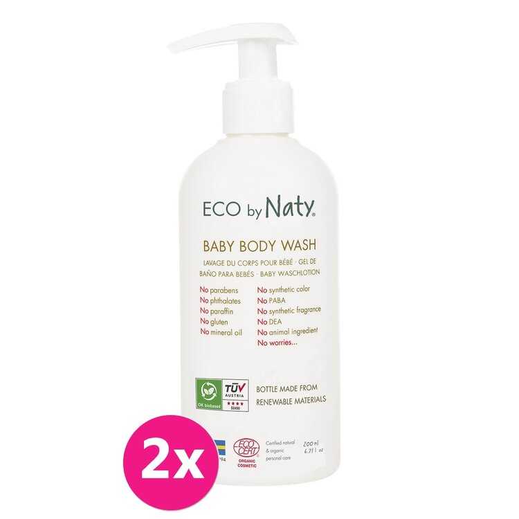 2x ECO BY NATY Dětské tekuté mýdlo 200 ml Naty Nature Babycare