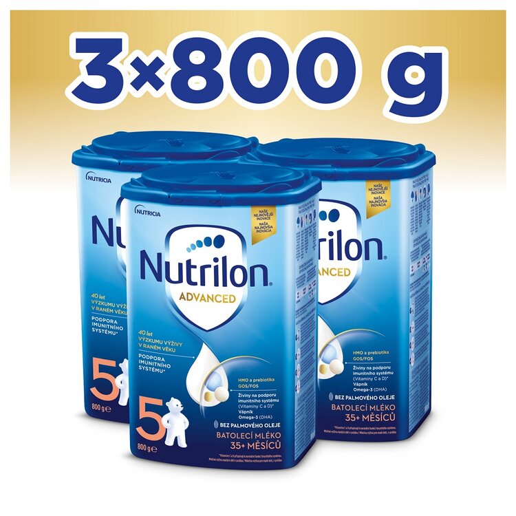 3x NUTRILON 5 Mléko batolecí 800 g