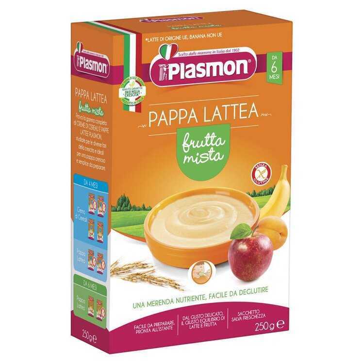 PLASMON Kaše bezlepková rýžová mléčná s mixem ovoce 250 g
