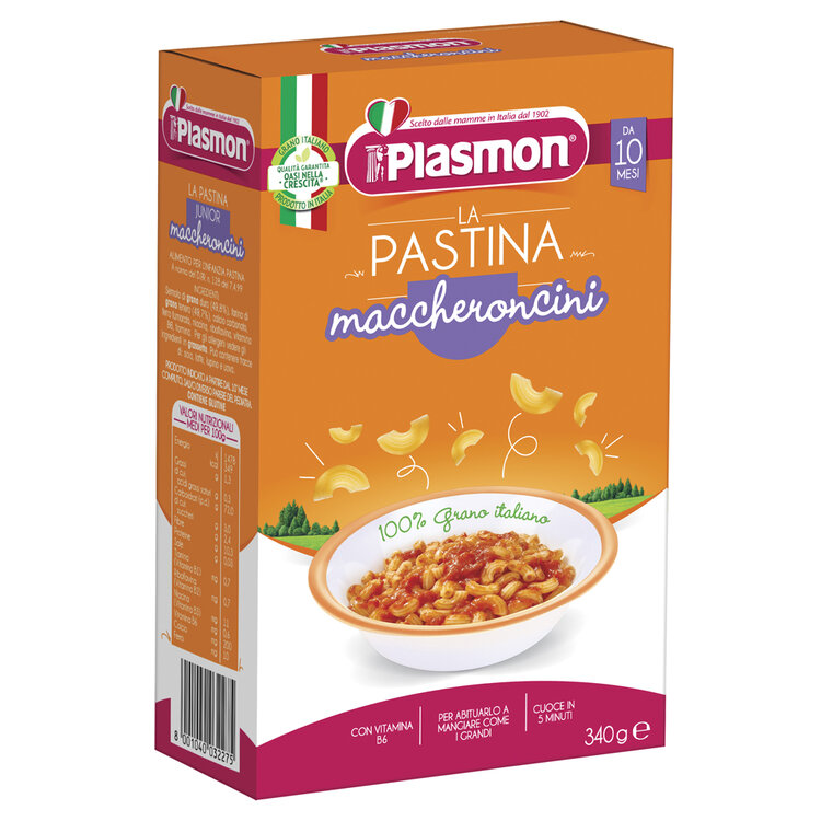 PLASMON Těstoviny pšeničné Maccheroncini makaróny 340g