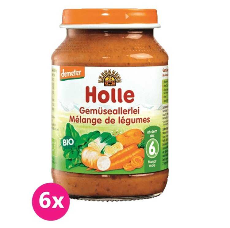 6x HOLLE Bio Zeleninová směs - zeleninový příkrm