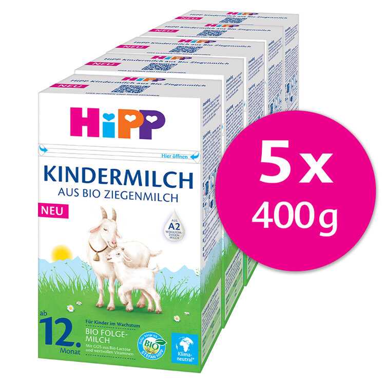 5x HiPP 3 BIO Kozí mléko Junior od ukončeného 11. měsíce 400 g HiPP