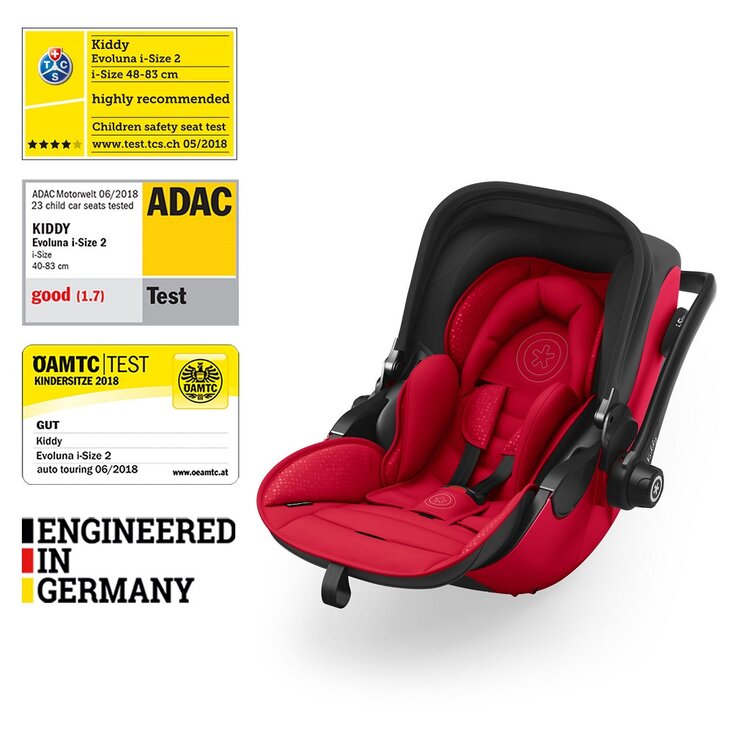 KIDDY Evoluna i-size 2 + Isofix základna 2022 Chili Red Kiddy