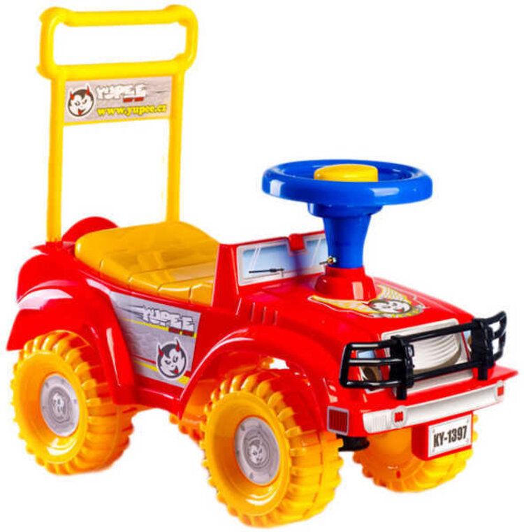 TEDDIES Odrážedlo auto Jeep Yupee červené Teddies