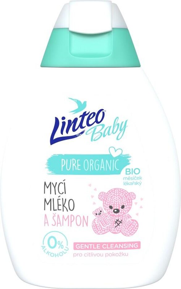 LINTEO BABY Dětské mycí mléko a šampon LINTEOBABY