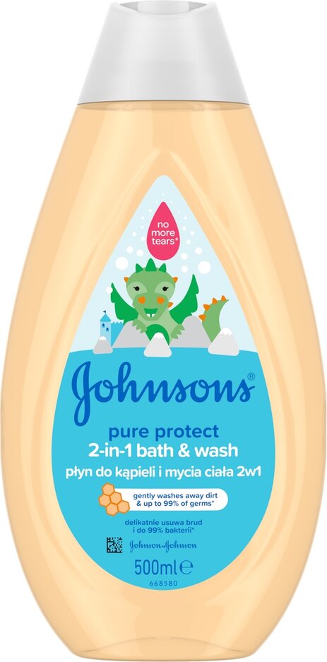 JOHNSON'S Pure Protect koupel a mycí gel 2v1 500 ml JOHNSONS