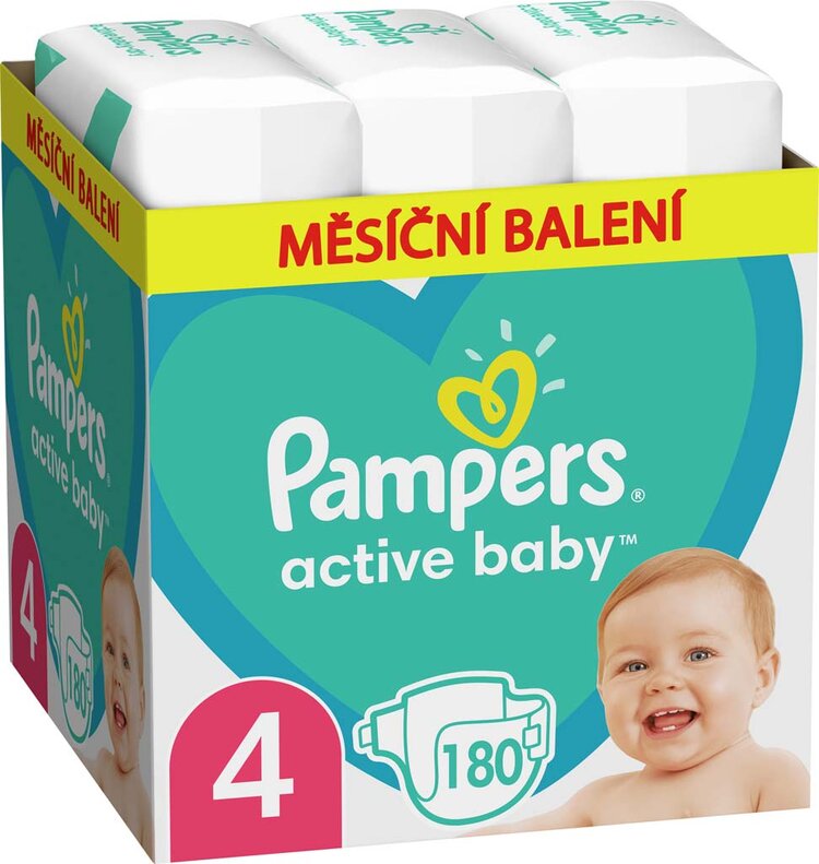 Pampers Active Baby 4 9 kg-14 kg 180 ks Pampers