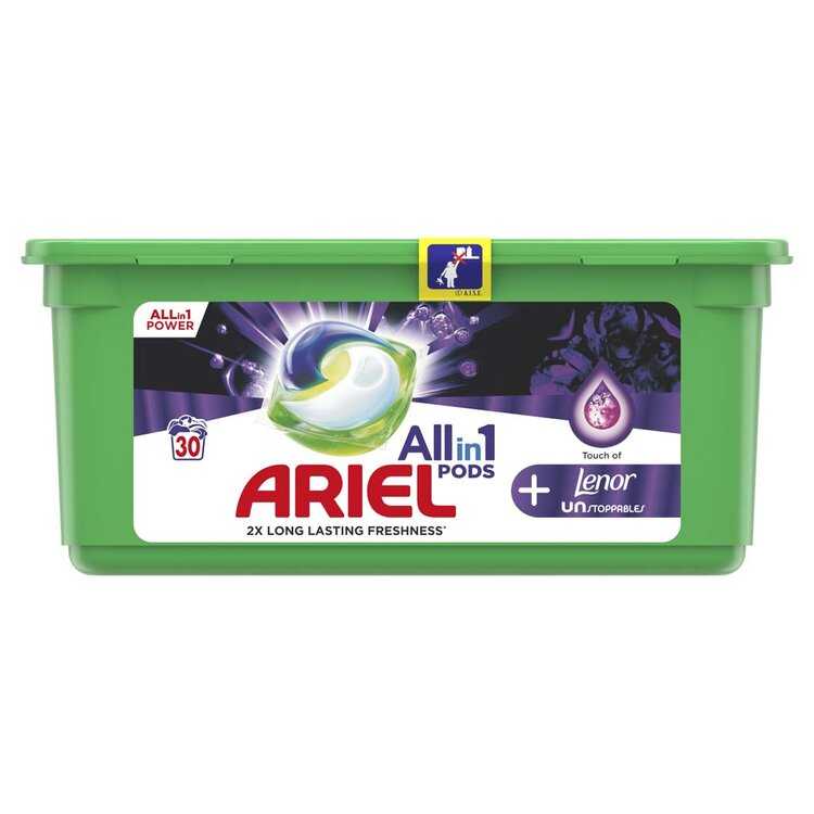 Ariel All-In-1 PODs + Lenor Unstoppables Kapsle Na Praní 30 PD Ariel