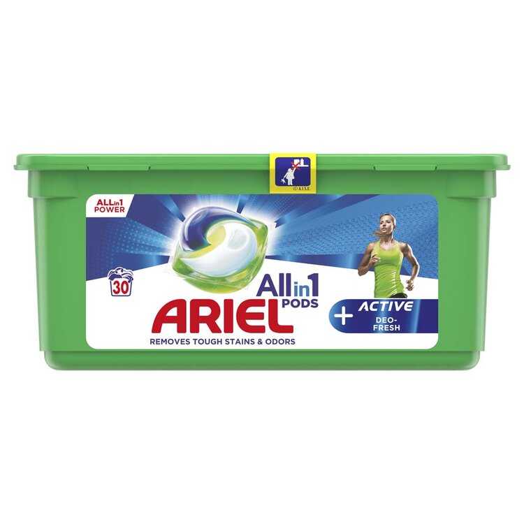 Ariel All-In-1 PODs + Aktivní Technologie Proti Zápachu Kapsle Na Praní 30 PD Ariel