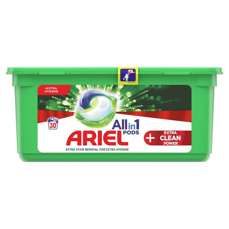 Ariel All-In-1 PODs + Extra Clean Power Kapsle Na Praní 30 PD Ariel