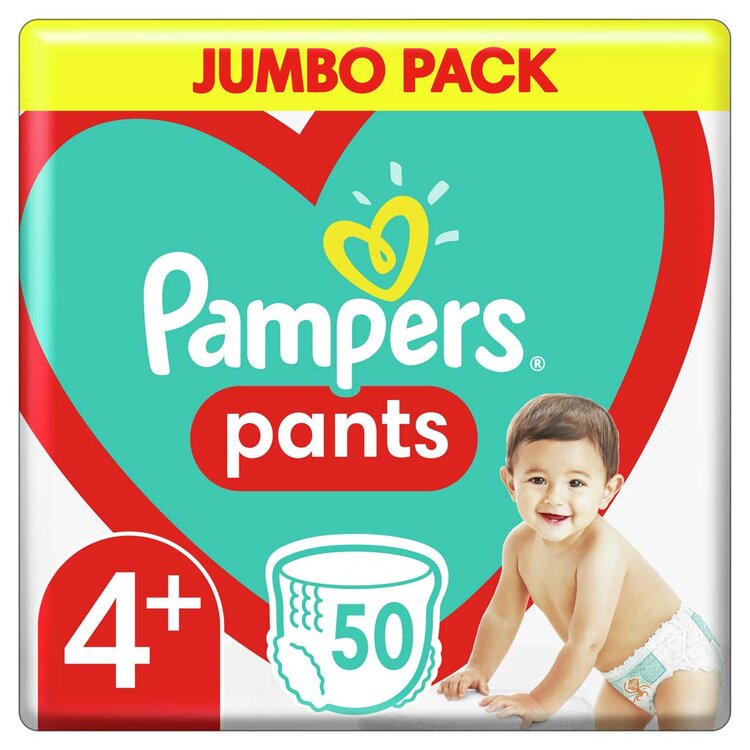 Pampers Pants Maxi+ 4+ 9-15 kg Jumbo Pack 50 ks Pampers