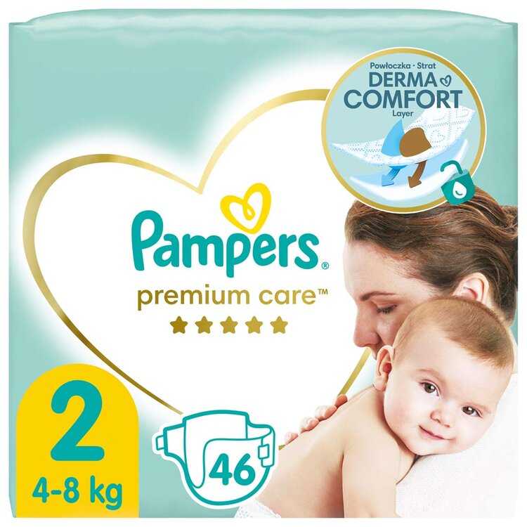 Pampers Premium Care 2 4-8 kg 46 ks Pampers