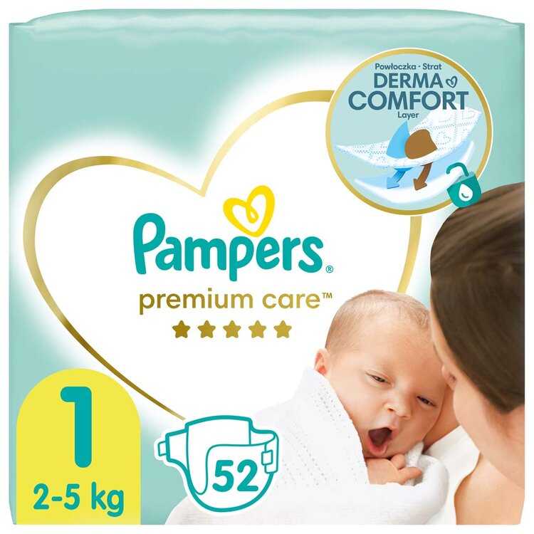 Pampers Premium Care 1 2-5 kg 52 ks Pampers