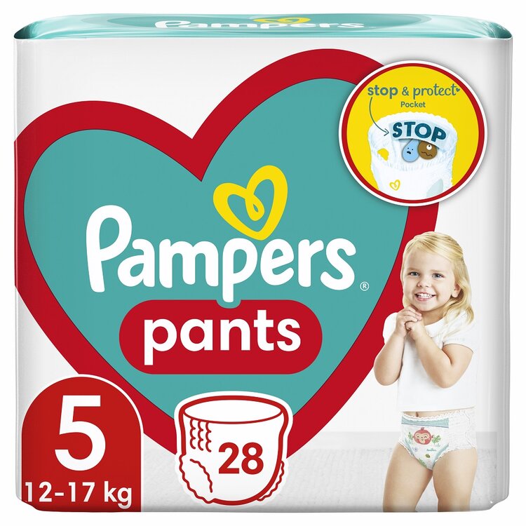 PAMPERS Pants Kalhotky plenkové jednorázové 5 (12-17 kg) 28 ks Pampers