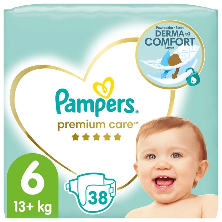 Pampers Premium Care 6 EXTRA LARGE 13+ kg 38 ks Pampers