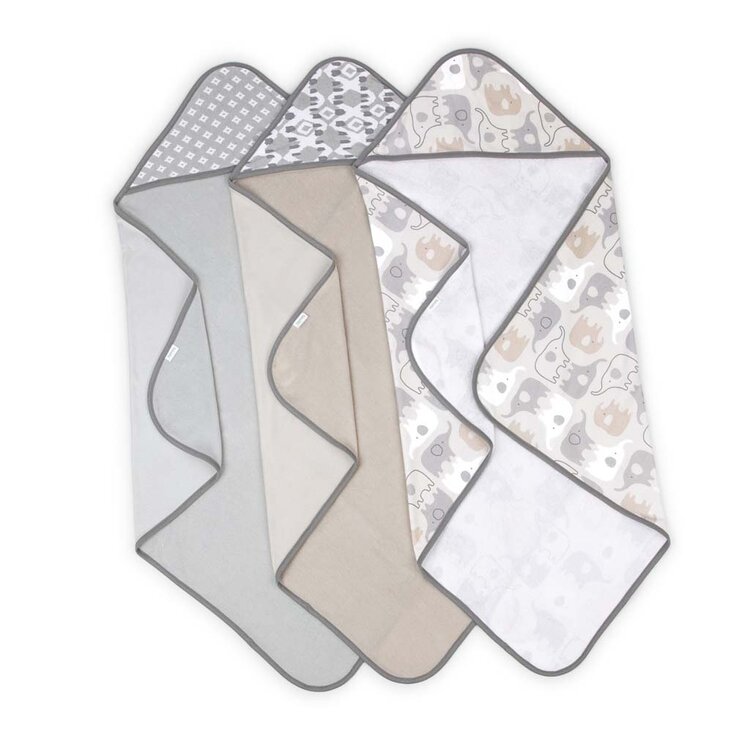 INGENUITY Osuška s kapucí Clean&Cuddly Grazer 3ks Ingenuity