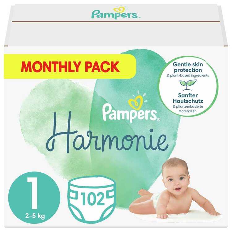 Pampers Harmonie 1 2 kg-5 kg půl 102 ks Pampers