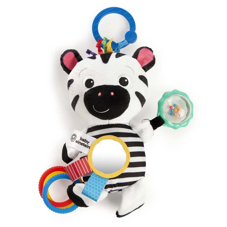 BABY EINSTEIN Hračka aktivní na C kroužku ZEN zebra 0m + Baby Einstein