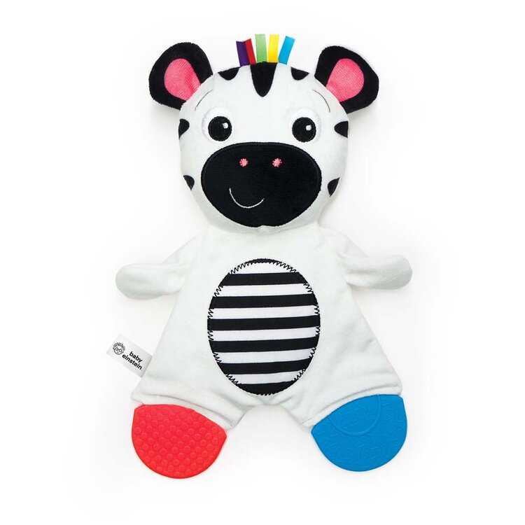 BABY EINSTEIN Kousátko plyšová senzorická Zebra Zen ™ 0m + Baby Einstein