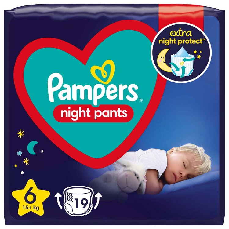 PAMPERS Night Pants 6 15 kg+ 19 ks Pampers