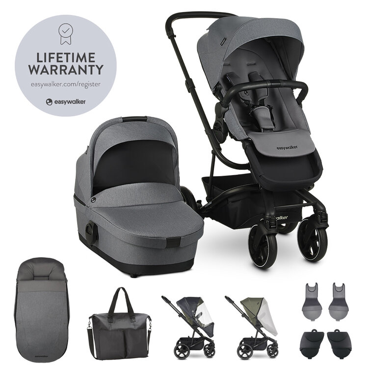 EASYWALKER Set XXL kombinovaný Harvey3 s příslušenstvím Fossil Grey 2022 Easywalker