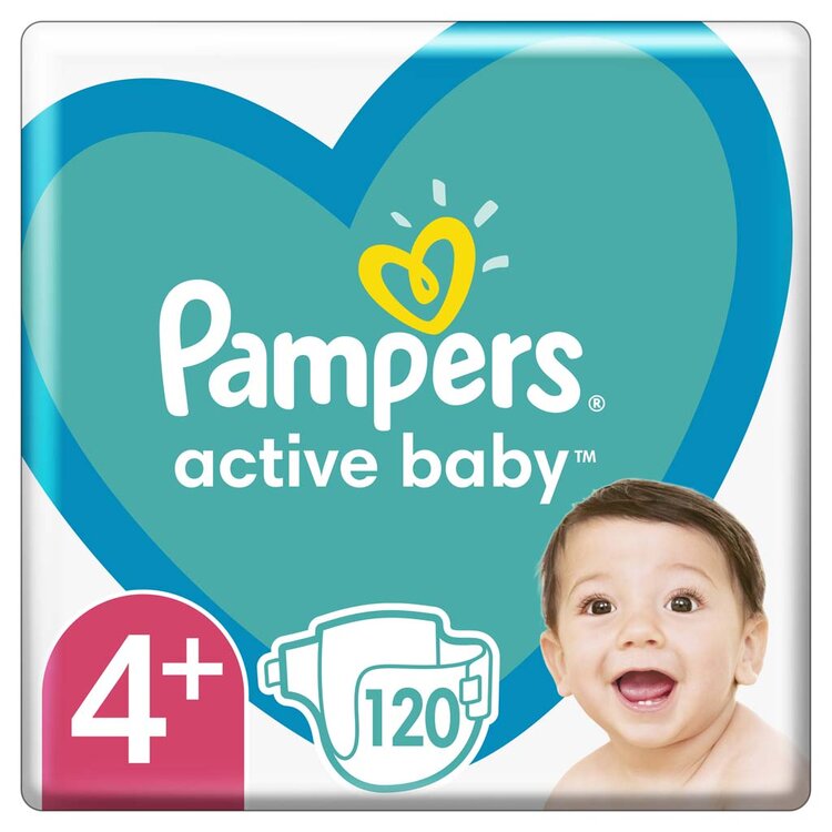 Pampers Active Baby 4+ 10 -15 kg 120 ks Pampers