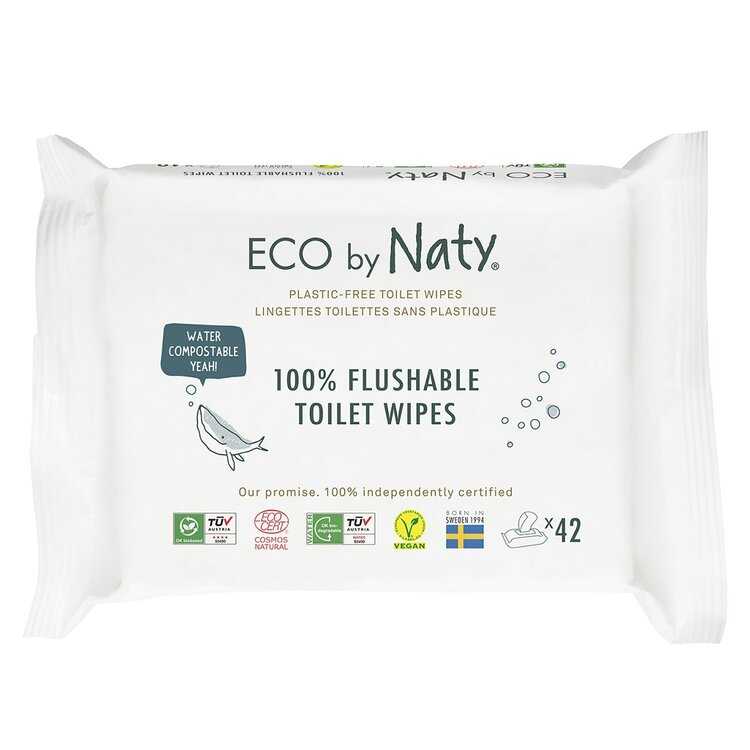 ECO BY NATY Ubrousky vlhčené toaletní Eco 42 ks Naty Nature Babycare