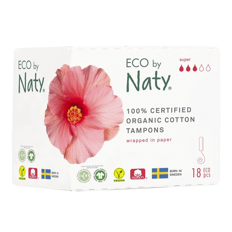 ECO BY NATY Dámské tampóny (18 ks) - super Naty Nature Babycare
