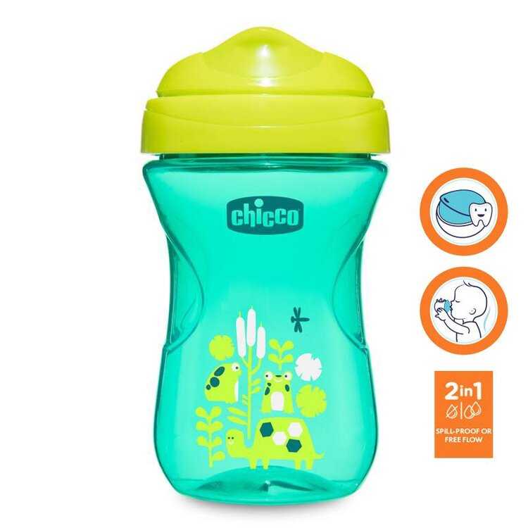 CHICCO Hrneček Easy s tvrdým pítkem 266 ml zelený 12m+ Chicco