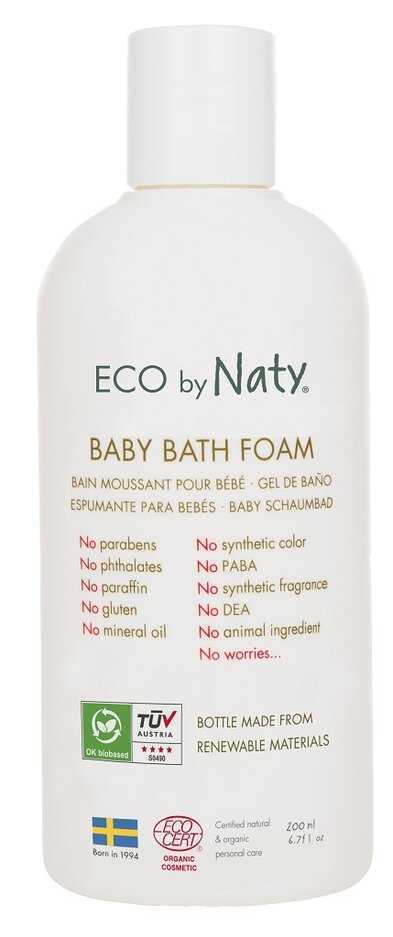 ECO BY NATY Dětská pěna do koupele 200 ml Naty Nature Babycare