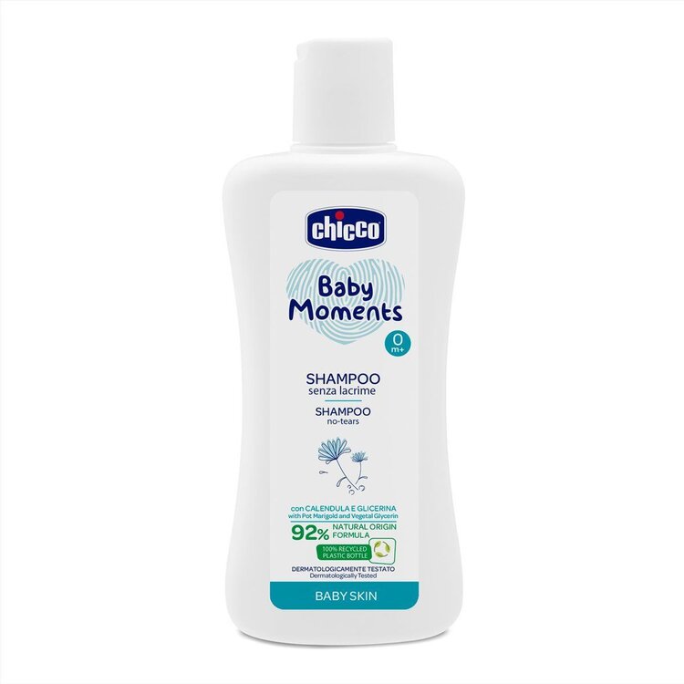 CHICCO Šampon na vlasy Baby Moments 92 % přírodních složek 200 ml Chicco