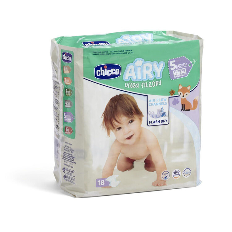 CHICCO Airy Pleny jednorázové 5 Junior (11-25 kg) 18 ks Chicco