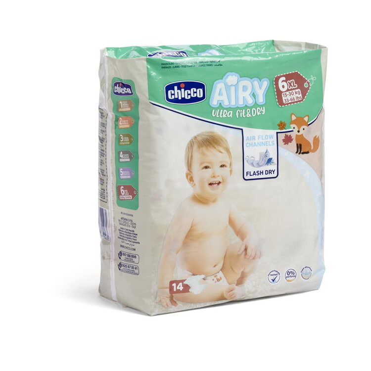 CHICCO Airy Pleny jednorázové 6 Extra Large (15-30 kg) 14 ks Chicco