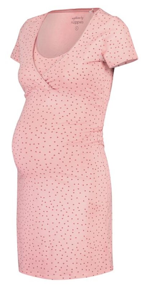 NOPPIES Košilka noční těhotenská krátký rukáv Suzy M Silver Pink Noppies
