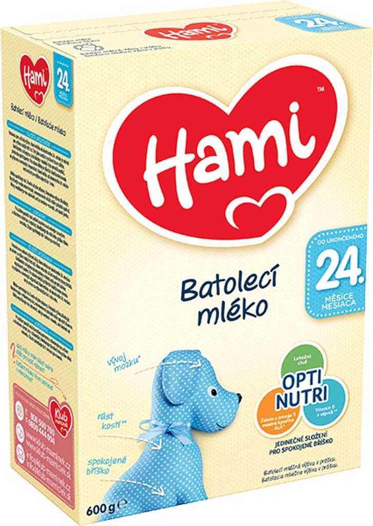 3x HAMI 4 Mléko batolecí 600 g Hami