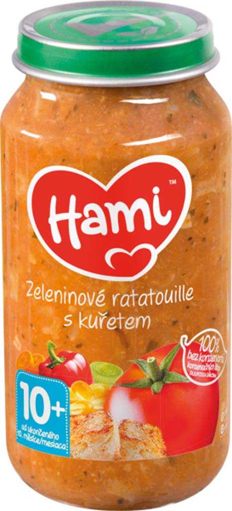 3x HAMI Zeleninový talíř s kuřetem (250 g) - maso-zeleninový příkrm Hami