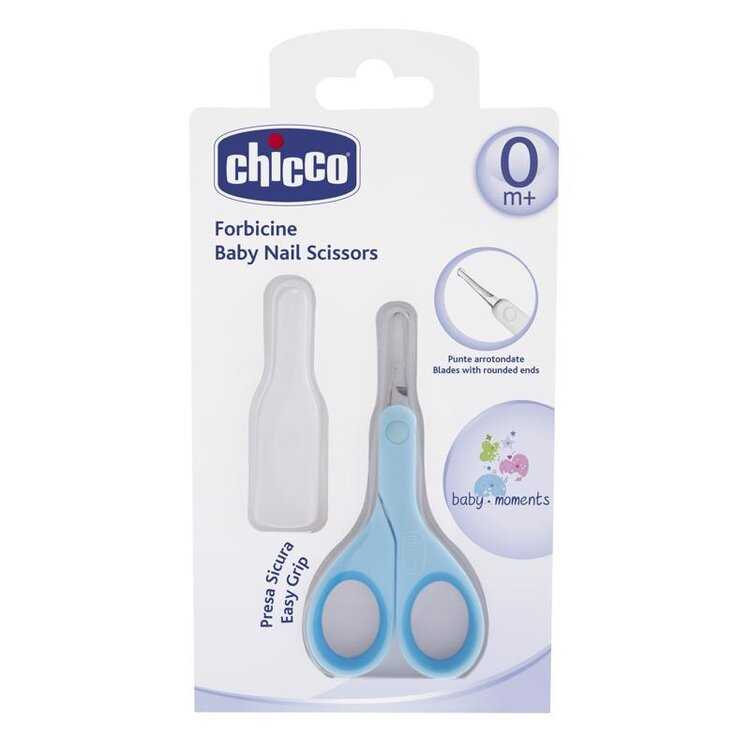 CHICCO Nůžky s kulatou špičkou modrá Chicco