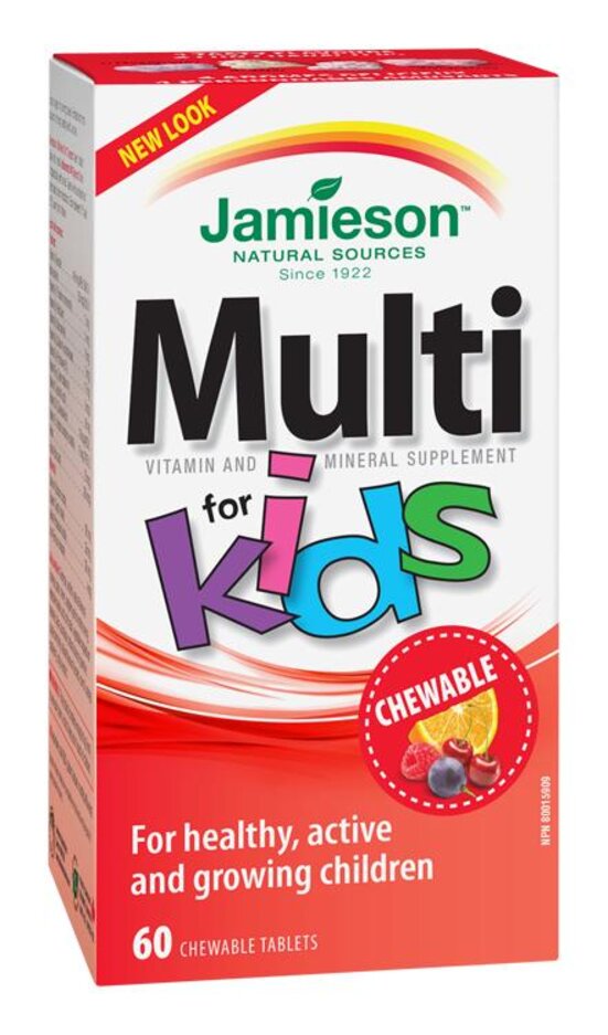 JAMIESON Multi Kids multivitamin tablety na cucání pro děti 60 tbl. Jamieson