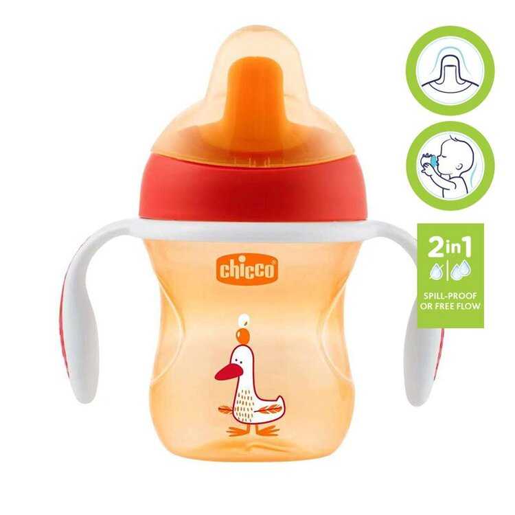 CHICCO Hrneček Training s držadly 200 ml červený 6 m+ Chicco