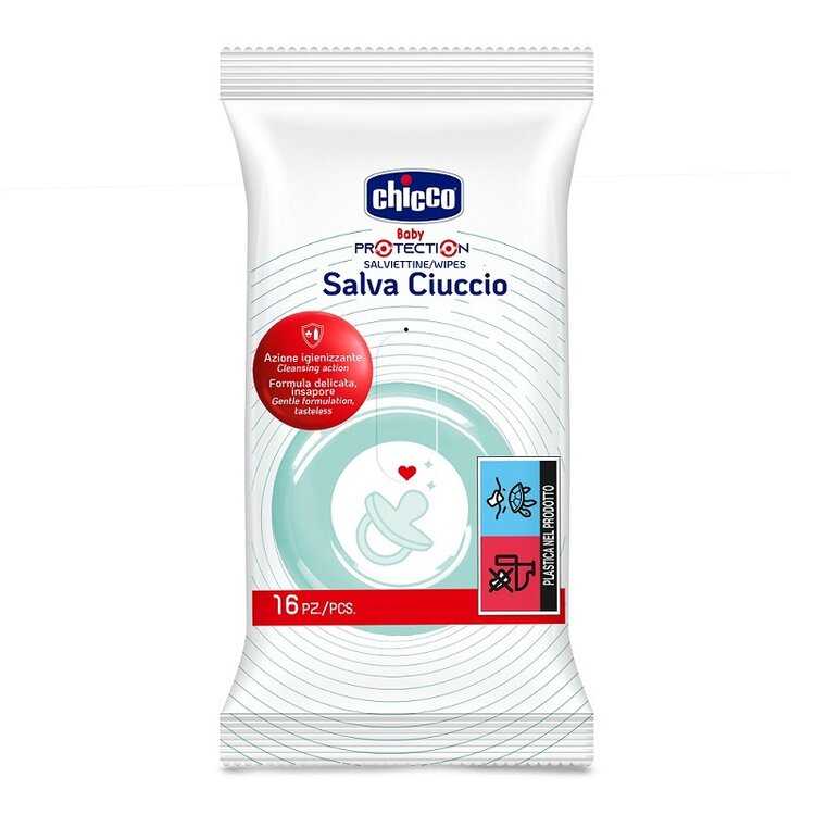 CHICCO Ubrousky vlhčené na dudlík 16 ks Chicco