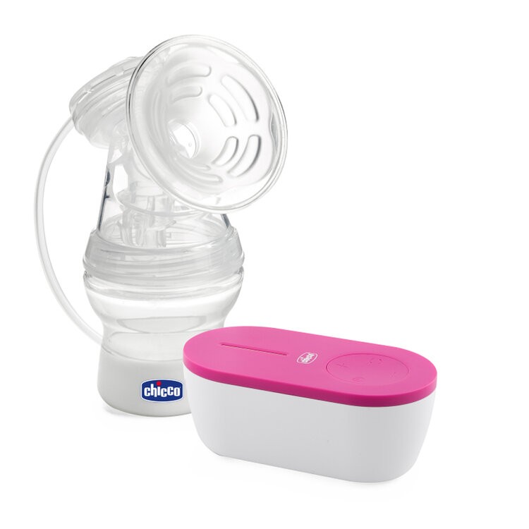 CHICCO Odsávačka mateřského mléka elektrická přenosná Travel Pink USB Chicco