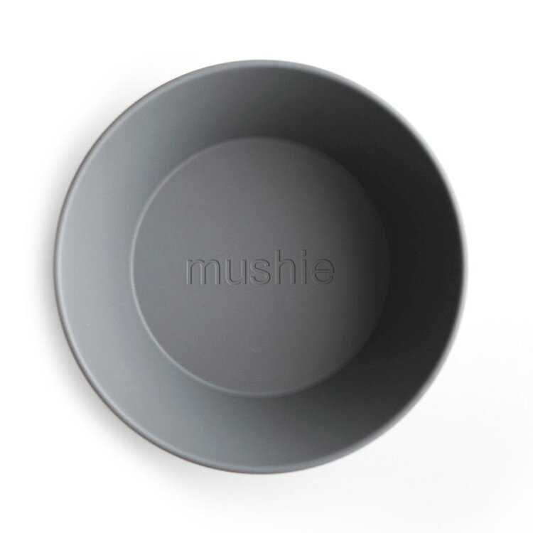 MUSHIE Kulatá miska 2-balení Smoke Mushie