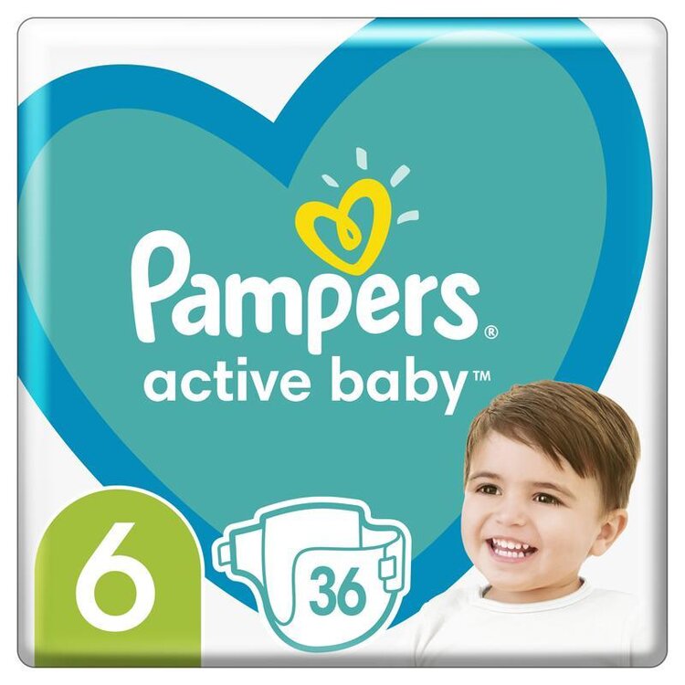 PAMPERS Active Baby Pleny jednorázové 6 (13-18 kg) 36 ks Pampers