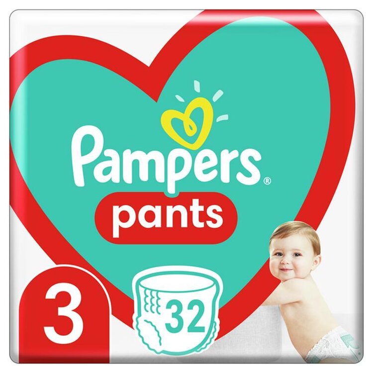 PAMPERS Pants Kalhotky plenkové jednorázové 3 (6-11 kg) 32 ks Pampers