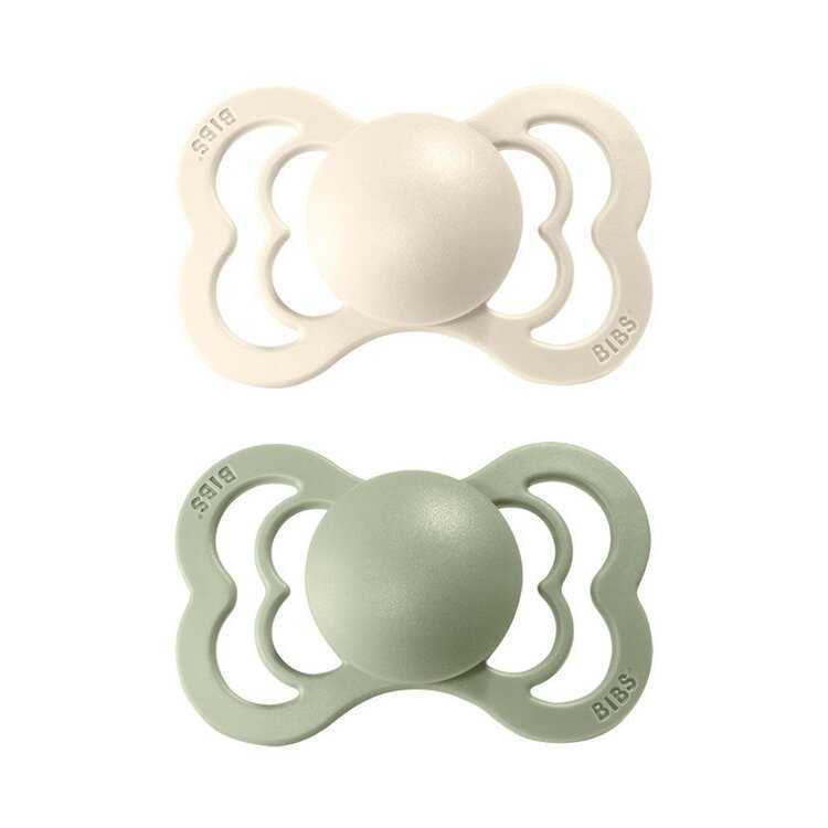 BIBS Supreme dudlíky z přírodního kaučuku 2 ks vel. 1 Ivory / Sage Bibs