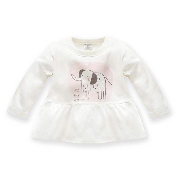 PINOKIO Tunika Wild Animals vel. 80 Ecru Pinokio