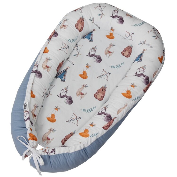 EKO Hnízdo pro miminko bavlněné Indians Animals 90x60 cm Eko