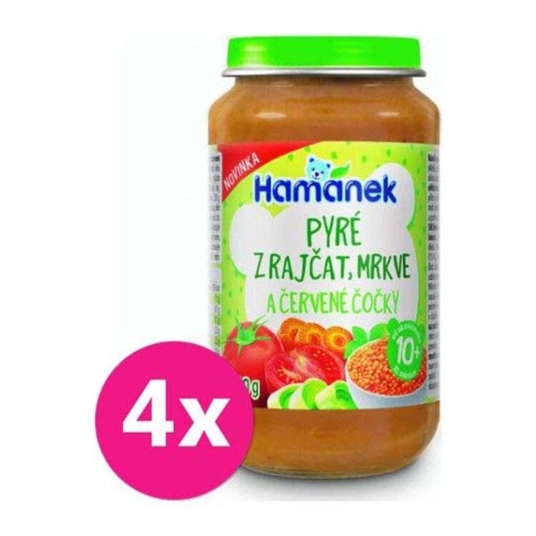 4x HAMÁNEK Pyré z rajčat