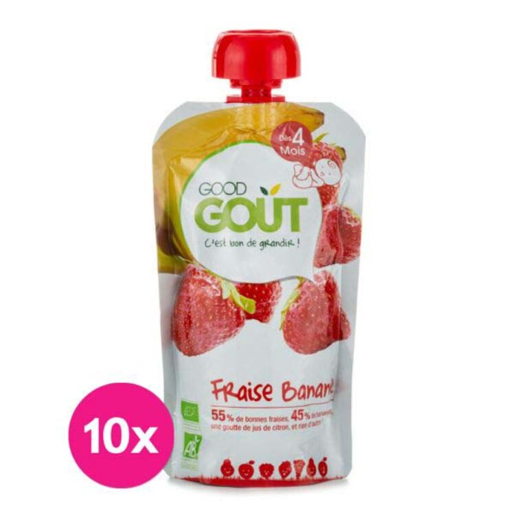 10x GOOD GOUT BIO Jahoda s banánem 120 g Good Gout