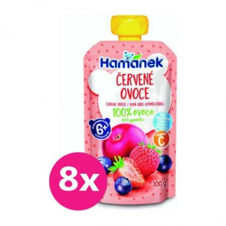 8x HAMÁNEK Červené ovoce 100 g Hamánek